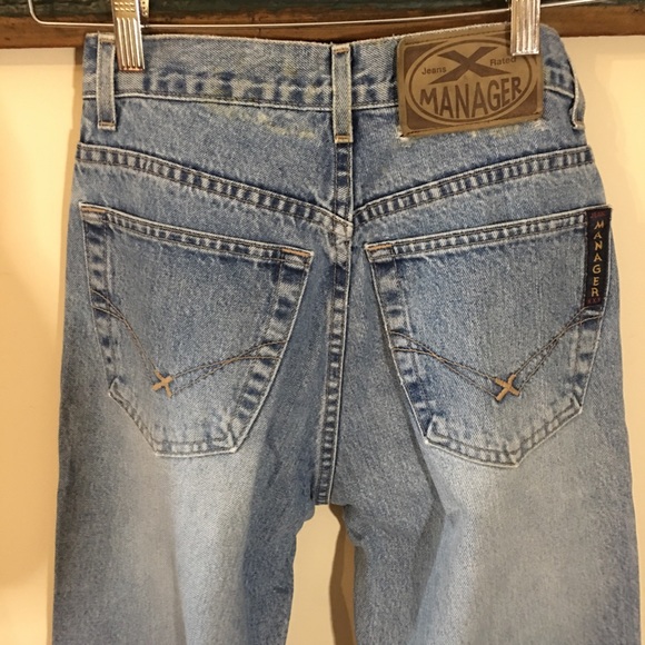 Vintage Manager High Waisted Light Wash Straight Leg Jeans Size 26 - Picture 7 of 14